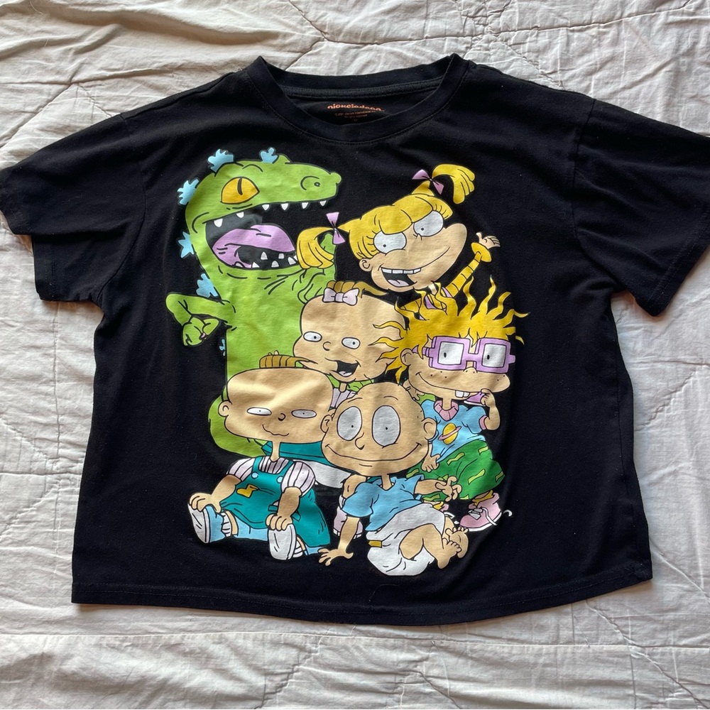 Nickelodeon Rugrats Black Cropped T-Shirt‎